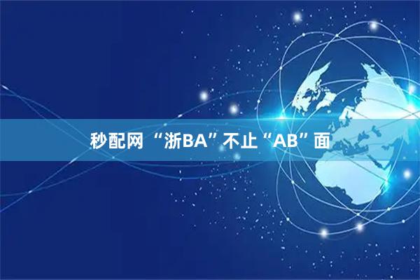 秒配网 “浙BA”不止“AB”面
